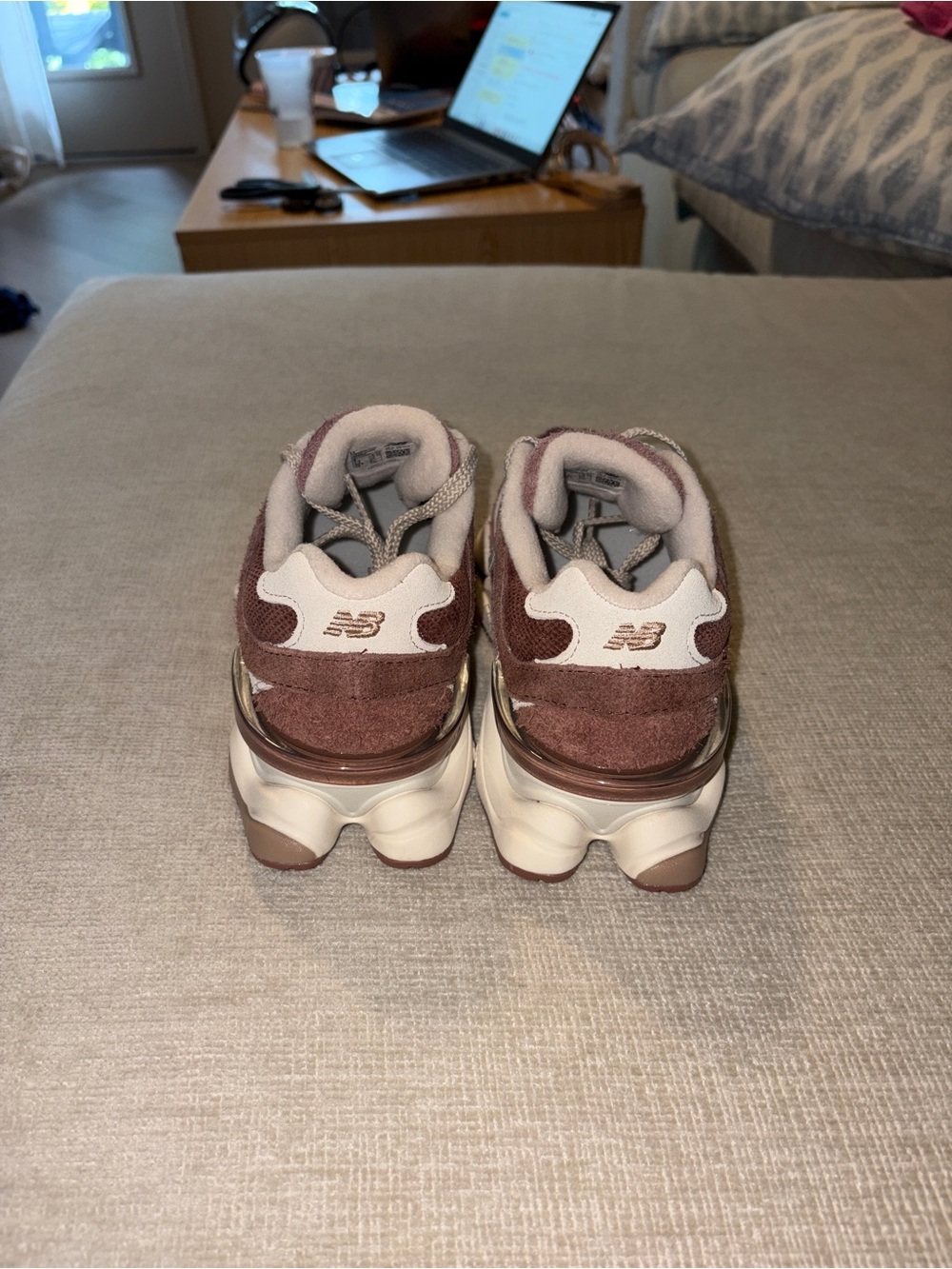 New Balance 9060 Sneakers in Rich Oaktimber Wolf Suede Womens Shoes 7.5 NEW NWT - Picture 9 of 15